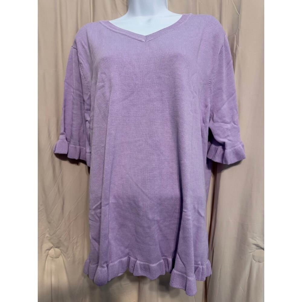NEW Lavender Isaac Mizrahi Live Sweater Size XL